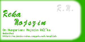 reka mojszin business card